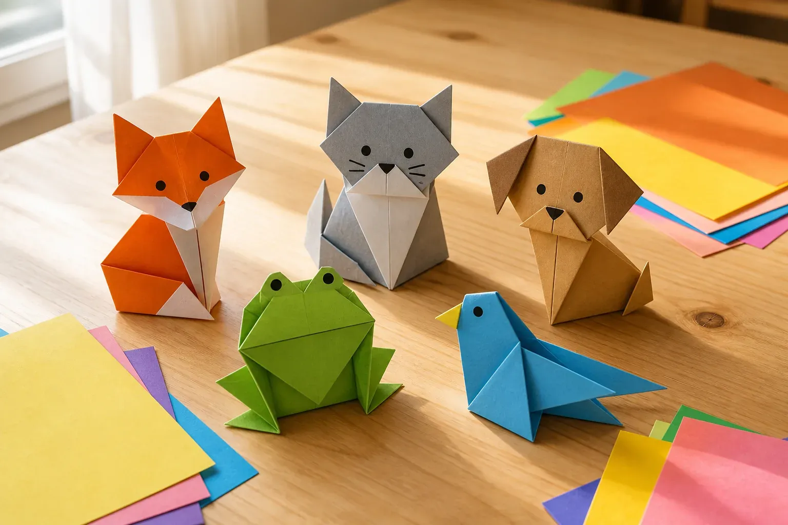 Quels animaux en origami faciles plier avec les enfants ?