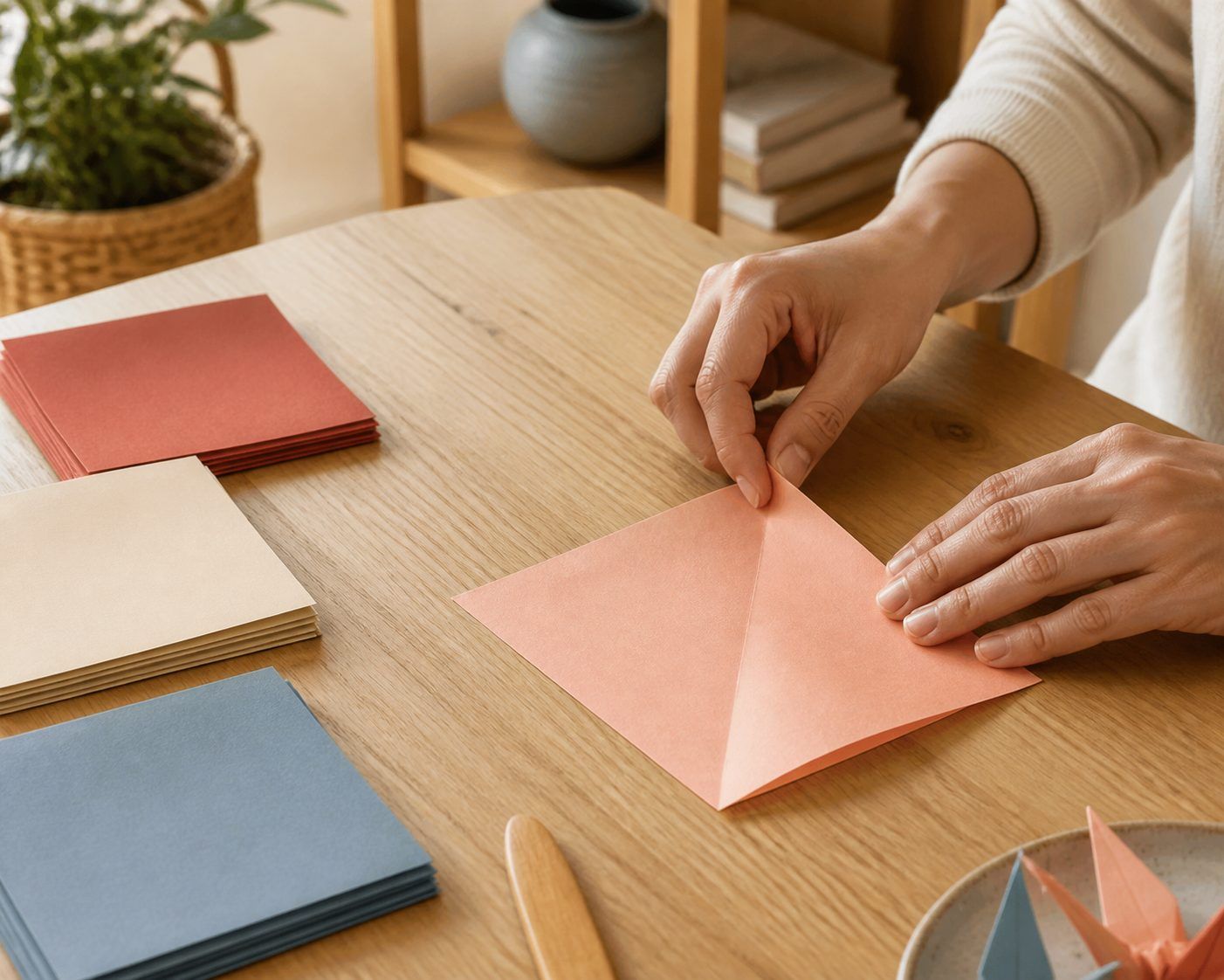 Préparer une feuille et réussir un premier origami