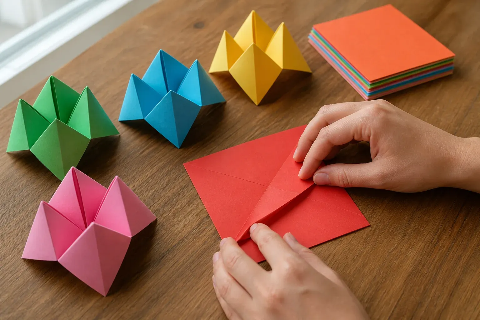 Fabriquer une cocotte en papier origami devient un jeu d’enfant