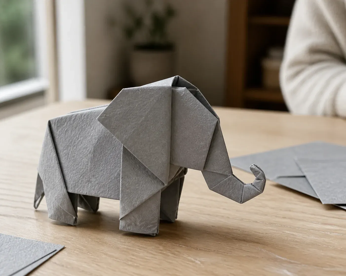 Comment un éléphant en origami prend forme sous vos doigts