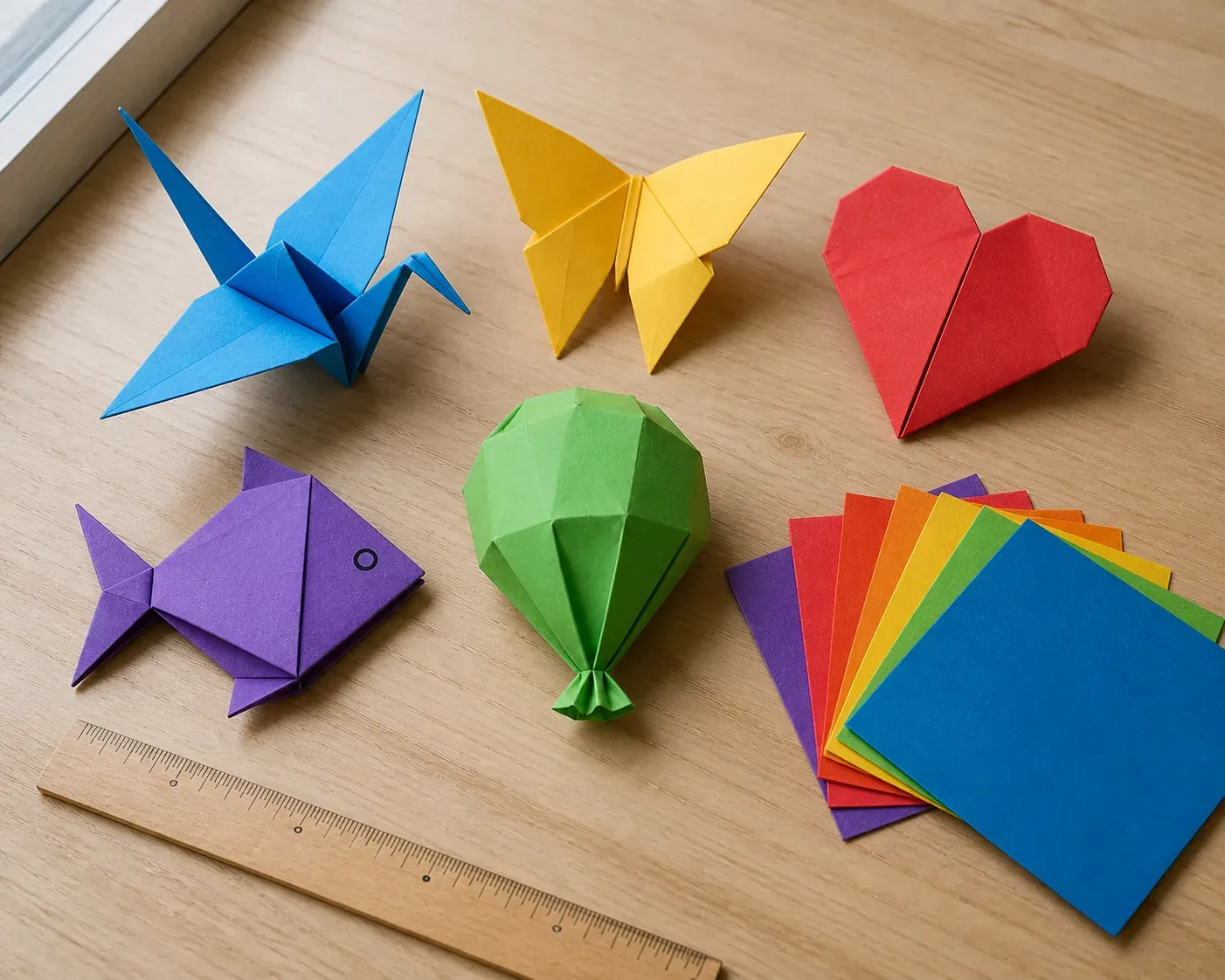 Les modèles origami accompagnent vos premiers plis pas à pas