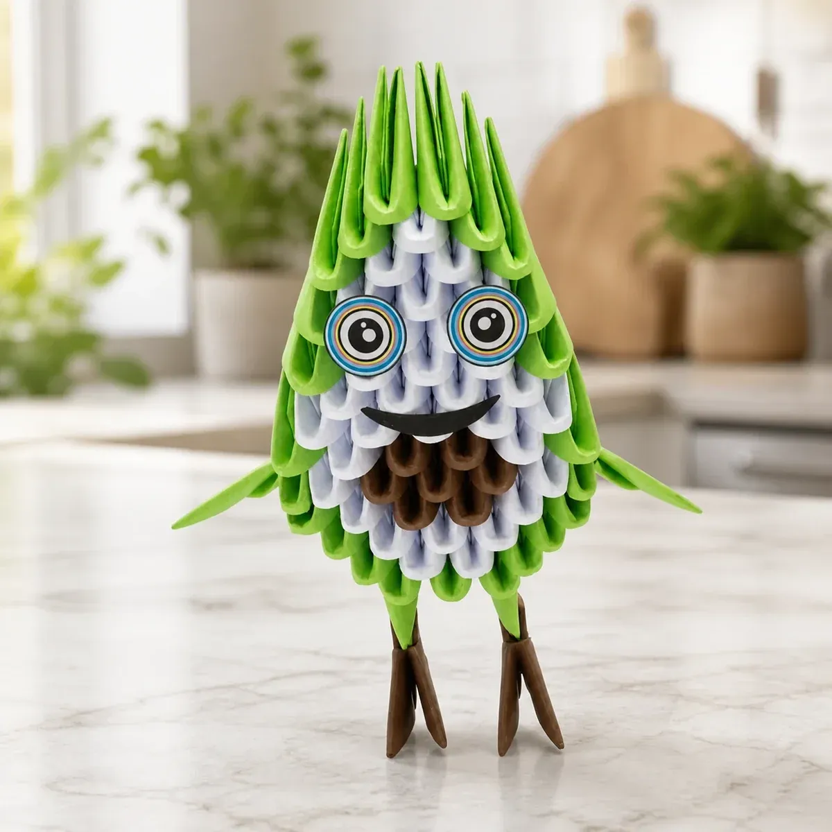 Kit origami 3D Avocat malicieux à monter