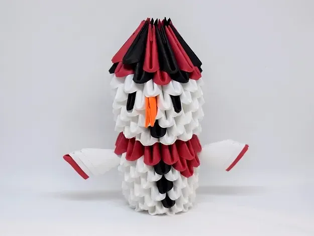 Kit origami 3D bonhomme de neige de Noël