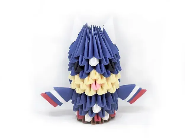 Kit origami 3D Captain America Marvel à plier : sculpture en origami 3D, vue 1