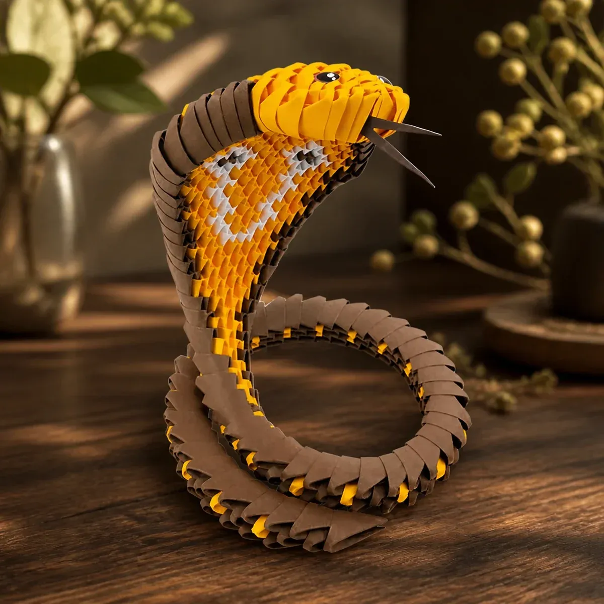 Kit origami 3D Cobra en papier à assembler