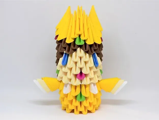 Kit origami 3D Daisy marguerite en papier : sculpture en origami 3D, vue 1