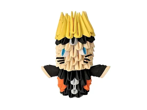 Kit origami 3D Naruto, figurine ninja à plier : sculpture en origami 3D, vue 1
