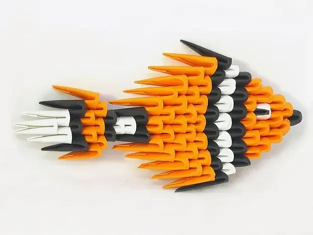 Kit origami 3D Némo poisson clown Disney Pixar : sculpture en origami 3D, vue 1