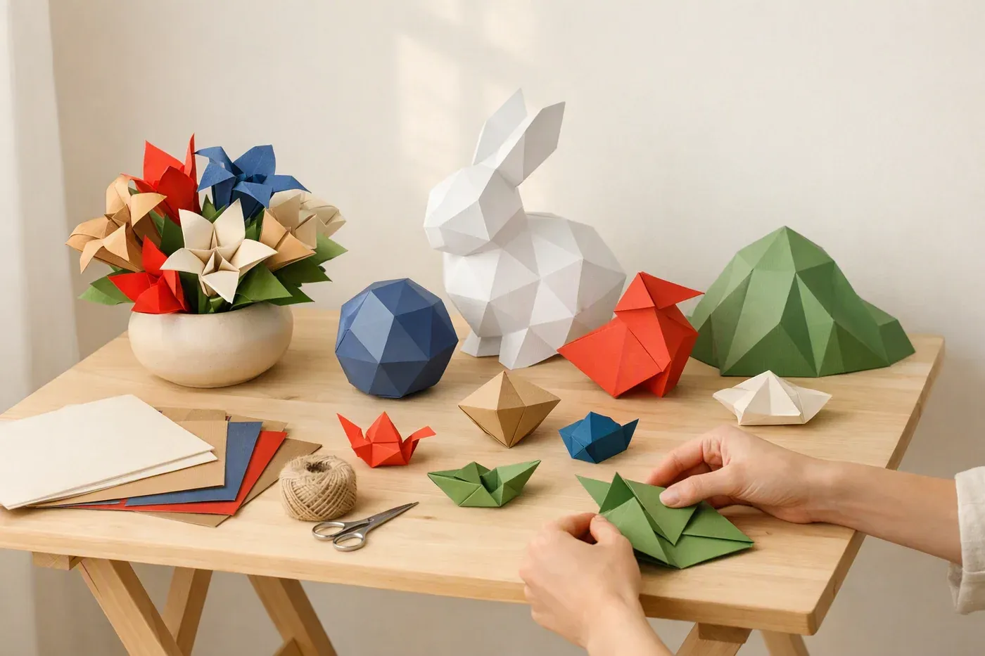 Origami fleur : tulipe, lys et rose Kawasaki expliqués