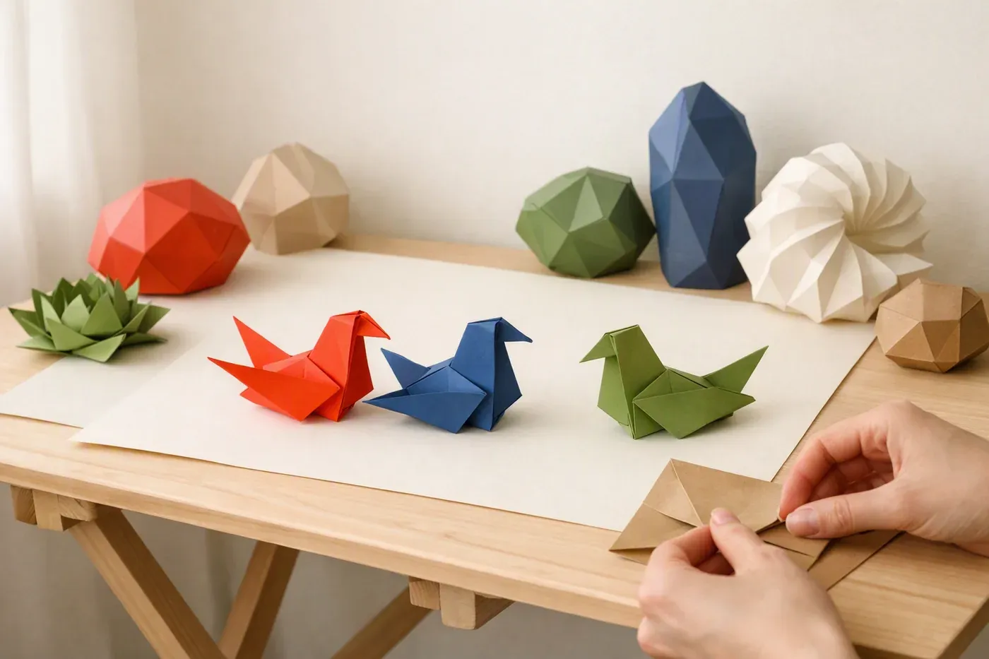 Origami oiseau : 3 pliages du plus simple au plus beau