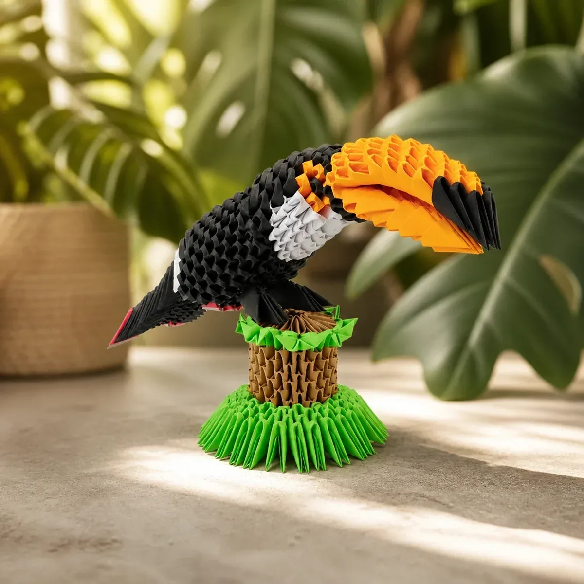 Kit origami 3D Toucan tropical à grand bec