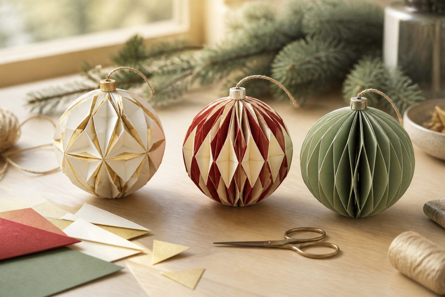 Boule de Noël en papier : choisir entre modèle diamant, 3D et alvéolé