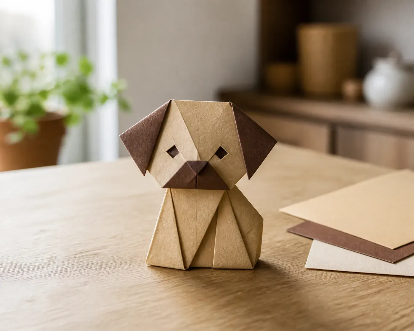 Comment faire un origami en chien avec une feuille carrée
