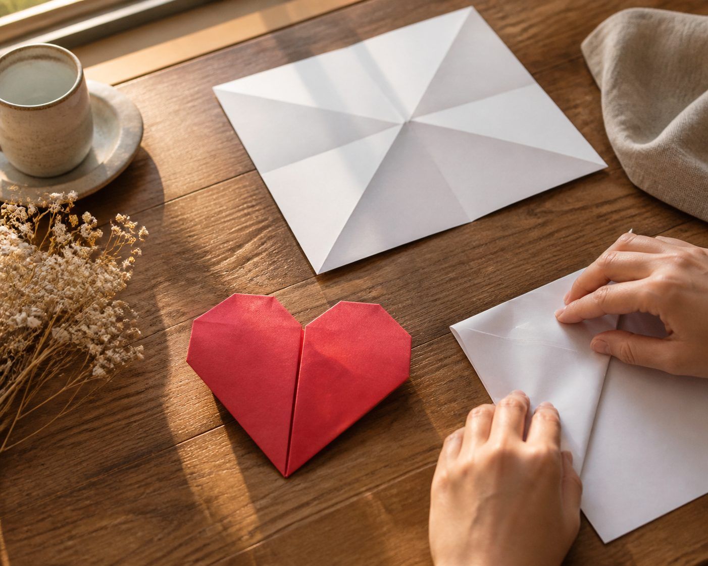 Comment faire un cœur en origami facile avec une feuille A4