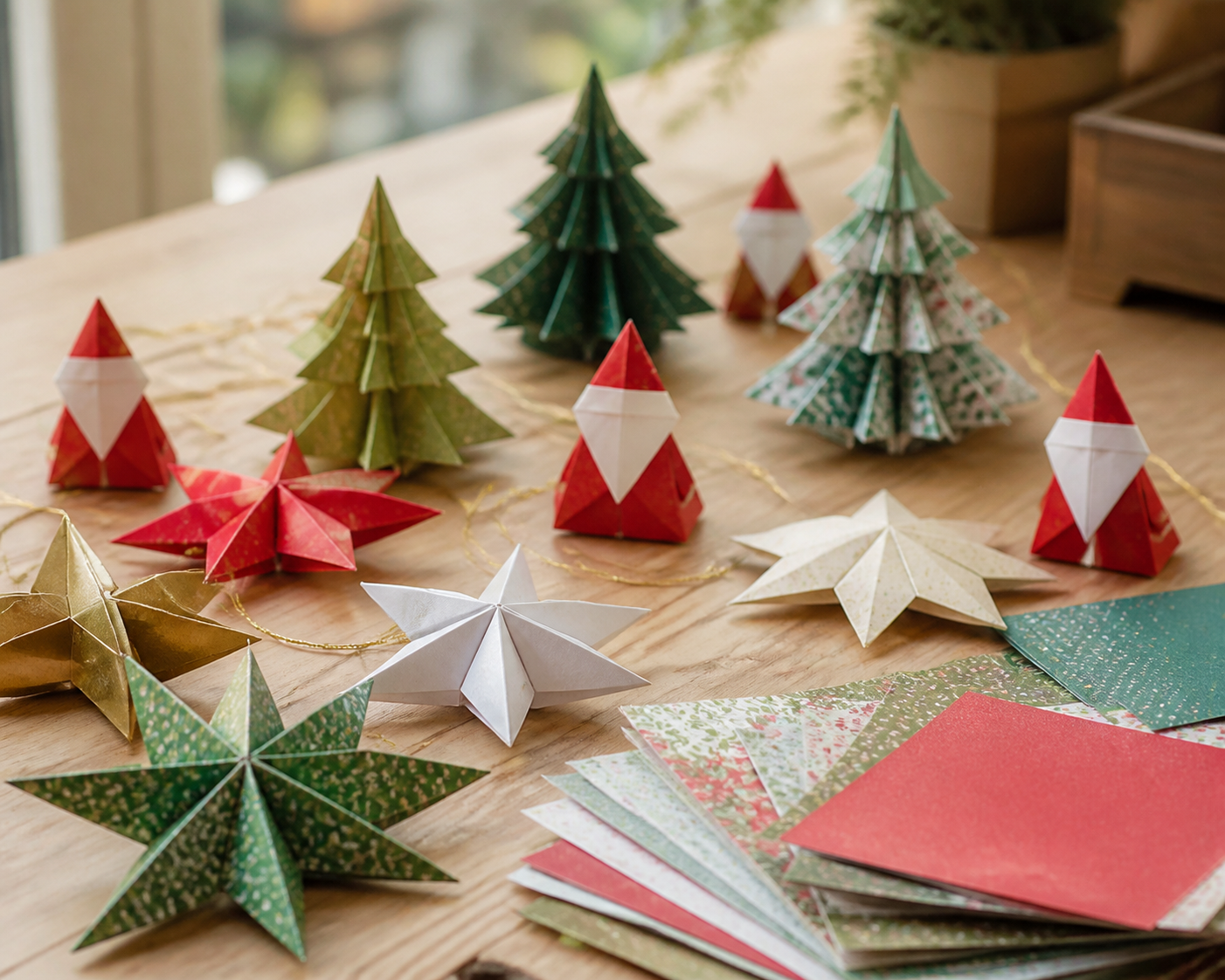 Les idées d’origami de Noël qui embellissent la maison