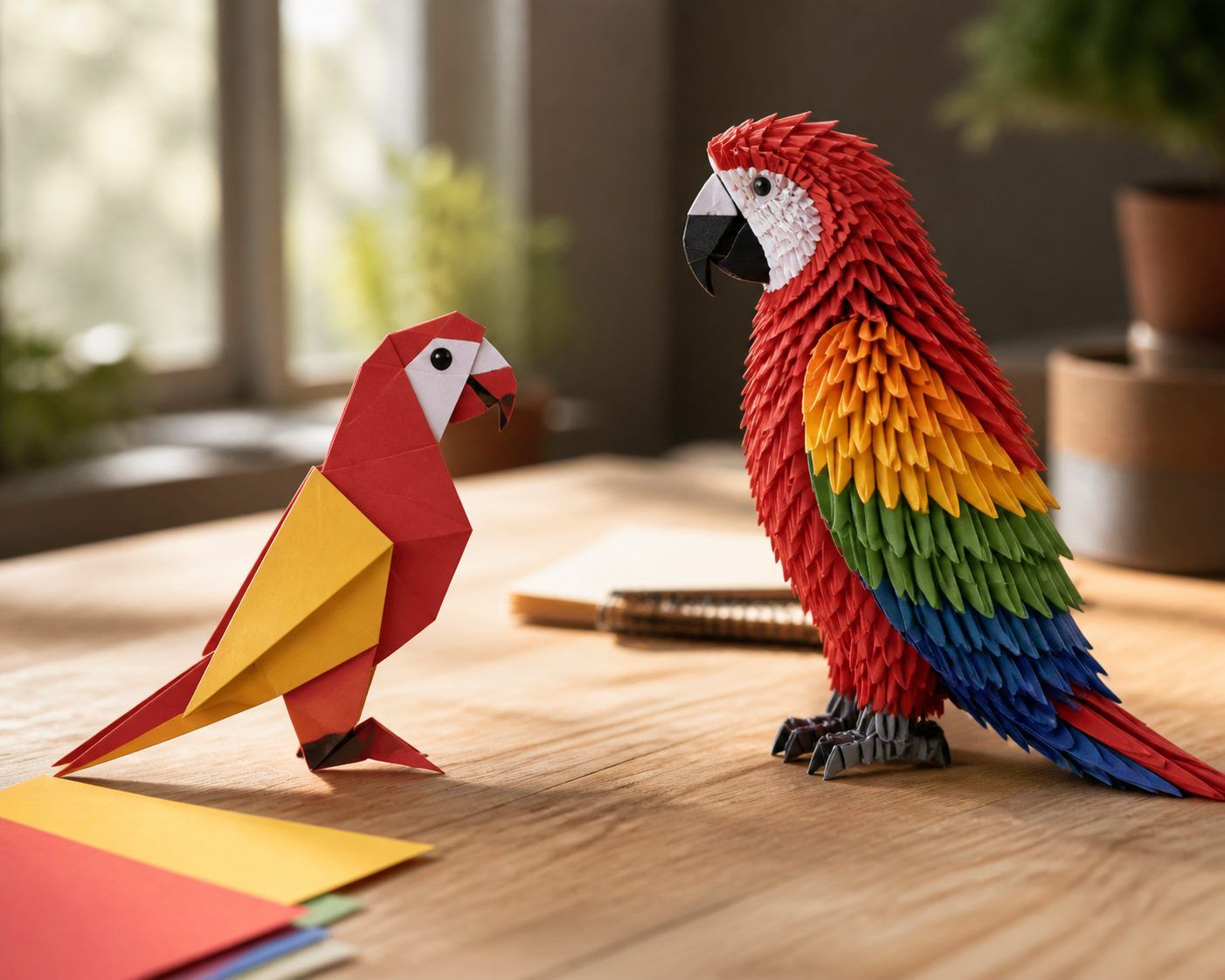 Origami perroquet classique ou perroquet 3D : quel modèle choisir ?