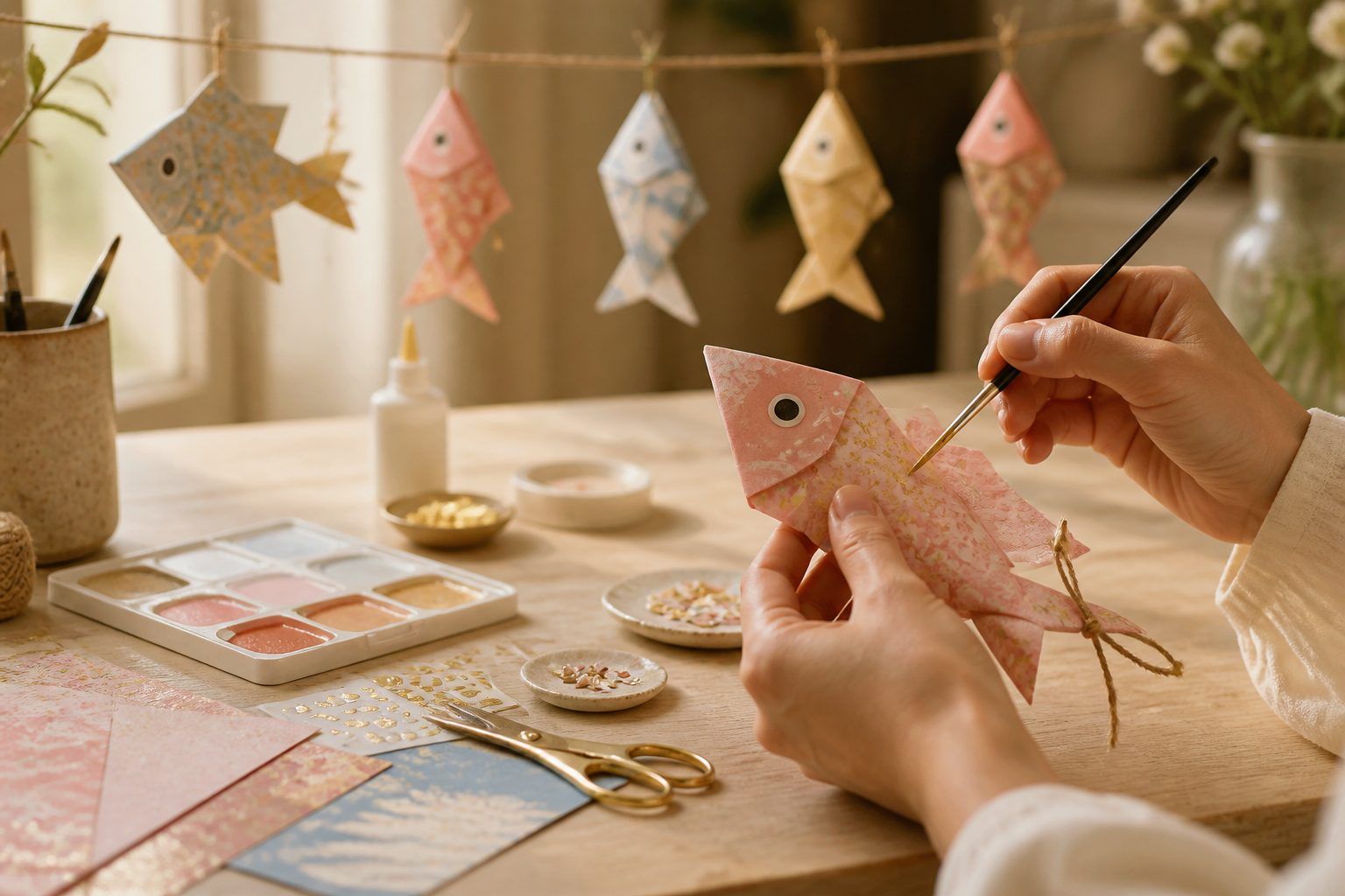 Comment personnaliser un origami poisson pour une décoration ?