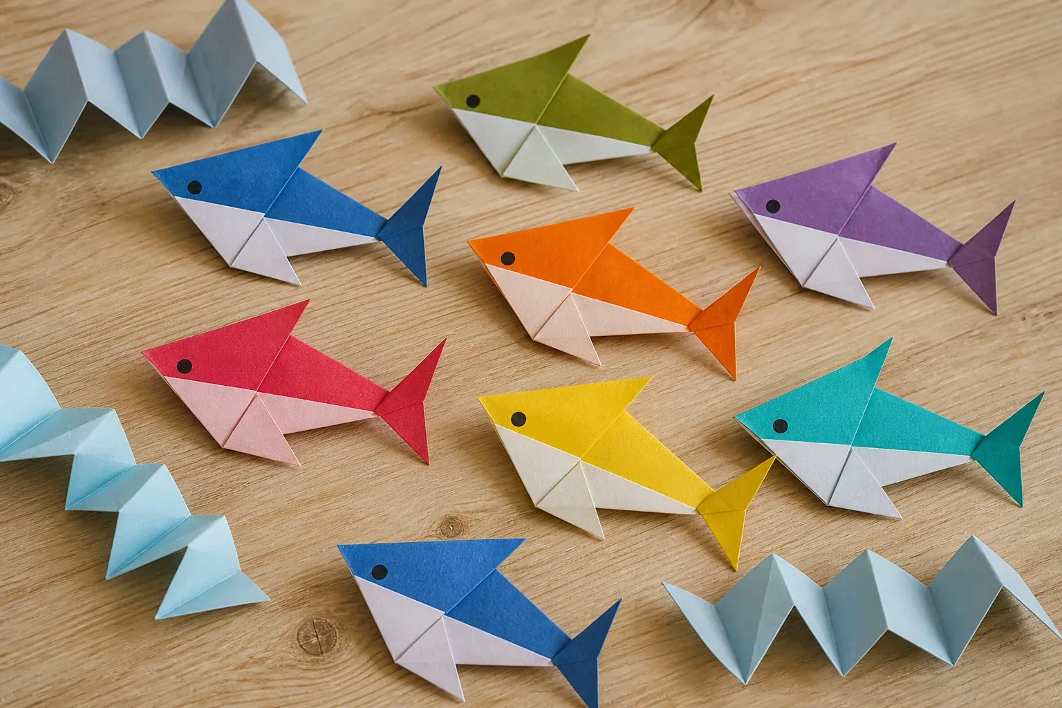 Votre origami poisson prend forme en quelques plis