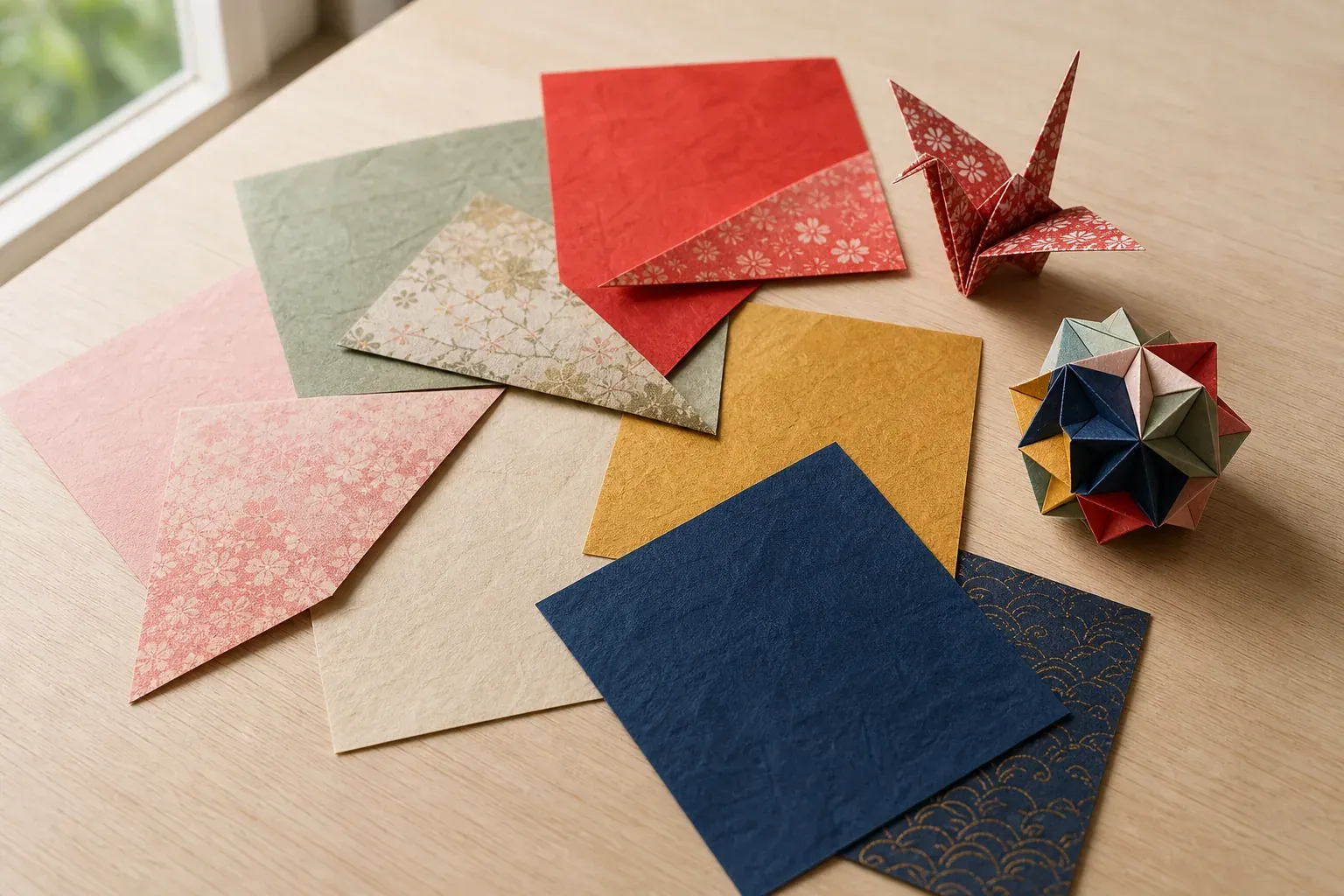 Le papier origami se choisit selon le modèle à plier