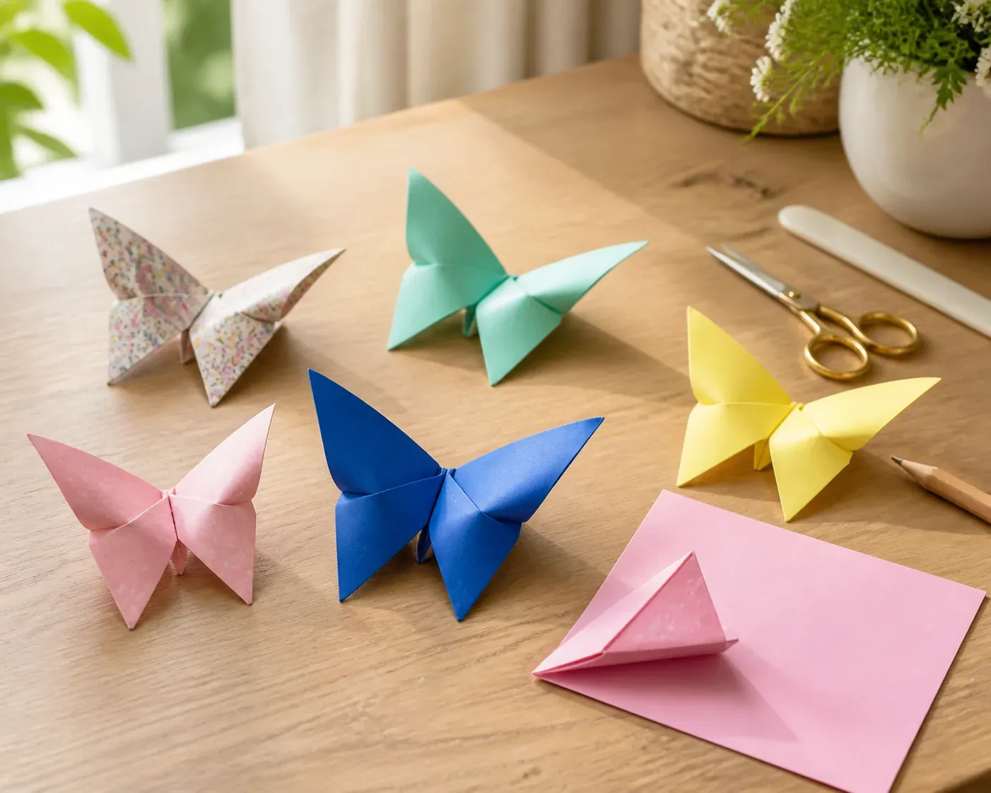 Un papillon origami facile se plie en quelques gestes