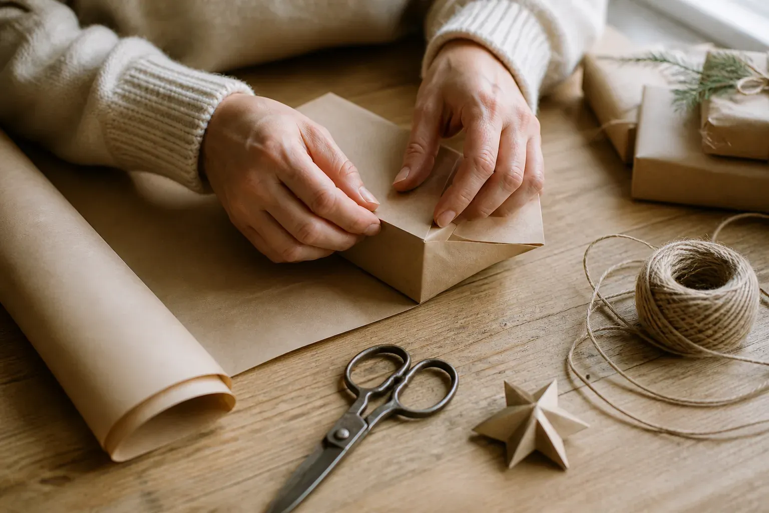 Le pliage papier cadeau rend chaque paquet plus net et original