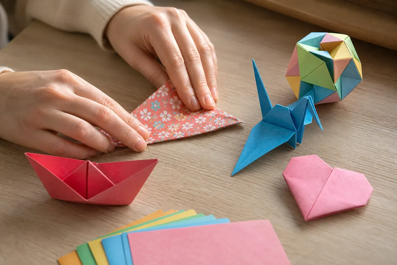 Le pliage papier se découvre avec des modèles faciles