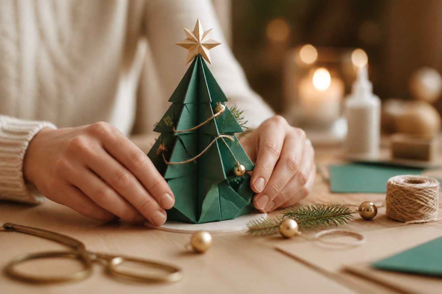 Réussir le pliage : stabilité, finitions et décoration de Noël